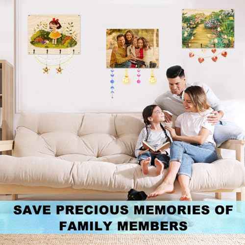 HYHOSHI 6 Pack Sublimation Wood Photo Blanks, 11.8" x 15.7" Unfinished Wood Hanging Board With Hooks for Home Decor, Heat Transfer DIY Design