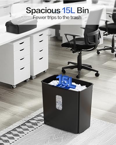 Locksworth 8-Sheet Micro Cut Shredder for Home Office, P-4 Security, 4-Gallon Bin
