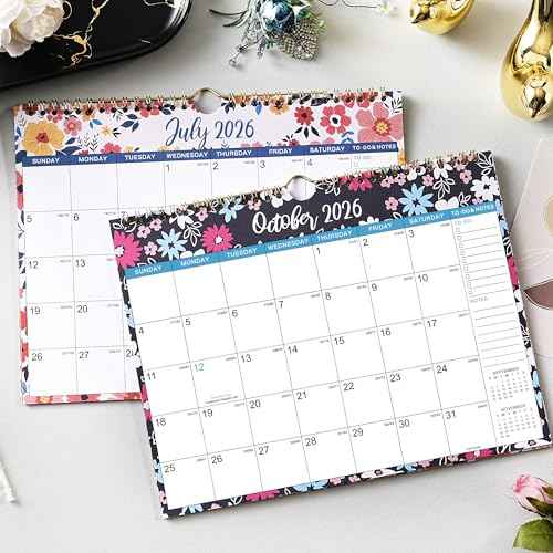 2026 Wall Calendar - 2026 Calendar, 12 Months Hanging Calendar 2026, Jan 2026 - Dec 2026, 11" x 8.5", Spiral Binding, Julian Dates, Large Block, Notes, To-do List, Thick Paper, Perfect for Organizing