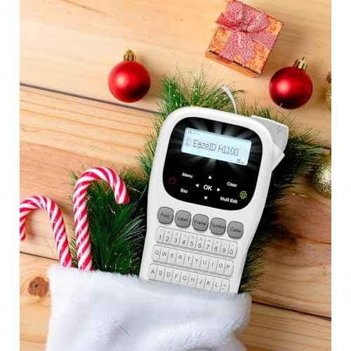 Label Maker Waterproof-Labels, Keyboard Label Maker Machine with-Tape 12mm 0.47 Laminated White, Backlit Screen Multiple Fonts & Symbols, Portable Labeler for Home Office School Use, H1100