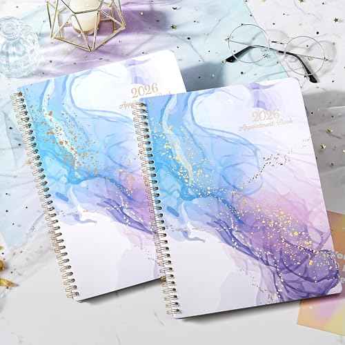 2026 Appointment Book - Daily Planner 2026 from Jan. 2026 - Dec. 2026, 30-Minute Interval, Hourly Planner 2026 with Colorful Tabs and Inner Pocket, 8.5" x 11"
