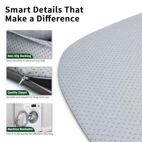 Latex Seat Cushion for Herman Miller Aeron Chair, Natural Latex Ergonomic Office Chair Pad, Fits Graphite/Carbon Color