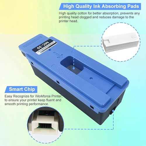Upgraded MC-30 Maintenance Cartridge MC30 Waste Ink Tank Compatible with Canon imagePROGRAF GP-2000 4000 PRO-2100 4000 4100 6000 6100 Series TX-3000 3100 4000 4100 Printers