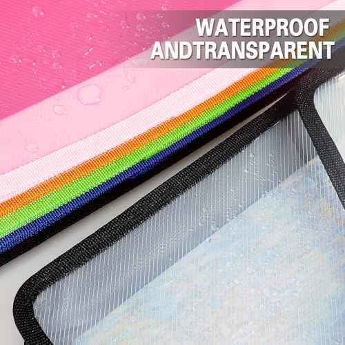 Plastic Expanding File Folder, Transparent envelopes with Snap Closure, No Dividers, Large Capacity, Fit Letter/A4 Size (Black)