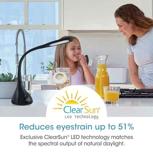 Ottlite Curve LED Desk Lamp with 4 Brightness Levels