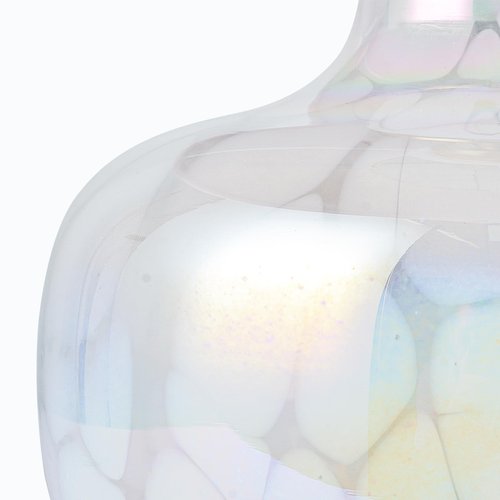 2 Pack 15" Hand-Blown Glass Table Lamp Set, Blush Pink Velvet Shade, Pearlized Swirling Cloud Base, Small Accent Lamp for Girls Bedroom Nightstand, Living Room, Kitchen Counter