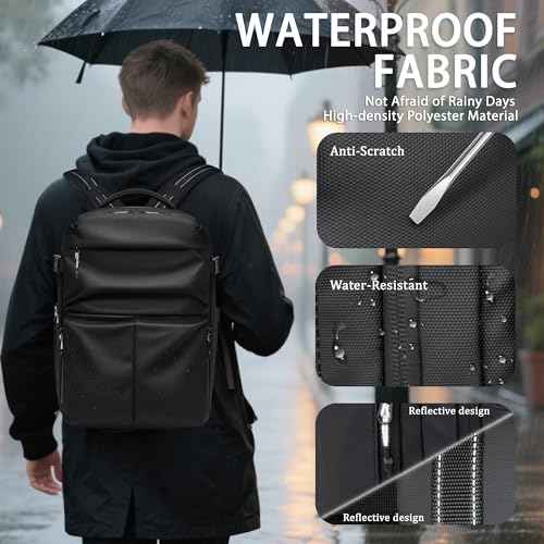 Travel Backpack for Men, 17.3 Inch Laptop Backpack, Water Resistant Business backpack with Waterproof zipper£¬Carry on Backpack with 30L Large Capacity Bag for Work College Travel