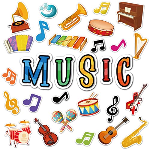 Party Greeting Music Notes Bulletin Board Decorations - Music Cutouts for Birthday & Classroom