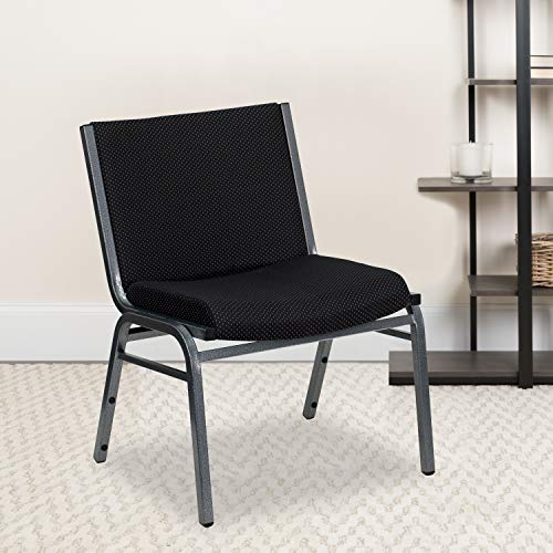 Flash Furniture Hercules Big & Tall Fabric Stack Chair, Black (2-Pack) – 1000 lb Capacity