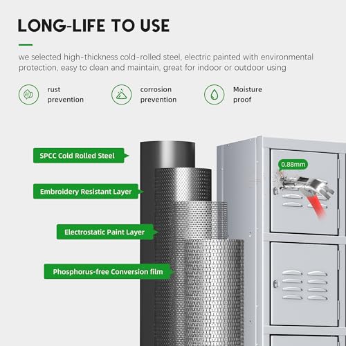 Metal Locker for School Office Gym Storage Cabinet Employees Students