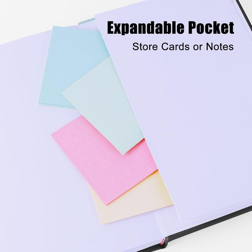 Lined Journals for Writing, A5 Notebooks (5.7 x 8'') with 160 Pages, 100 GSM Premium Paper, Ribbon Bookmark, Elastic Band & Inner Pocket - Perfect for Work, Journaling, Note-Taking & Gifting (Black - 6 Packs)