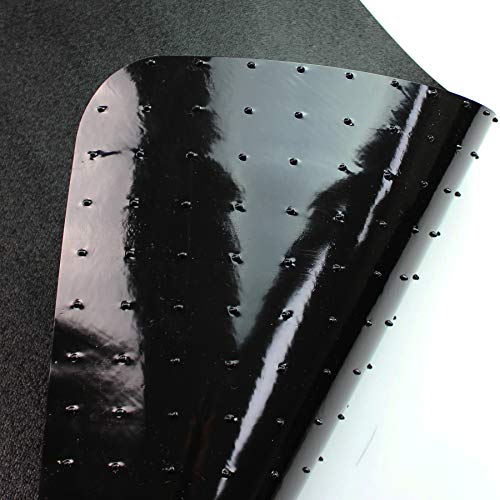 Floortex¢ç Advantagemat¢ç Black Vinyl Lipped Chair Mat for Carpets - 45" x 53"