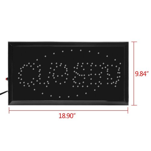Boshen Led Open Signs Decor for Business Mart Shop Store Bar Cafe Barber ATM Now Open Sign Display On/Off Switch + Chain (2 in 1 Open Closed)