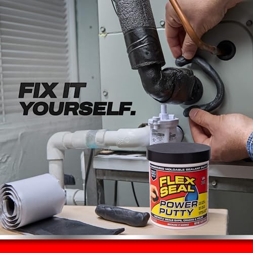 Flex Seal Power Putty White 8 oz - Moldable Waterproof Sealant for Gaps, Cracks, Holes