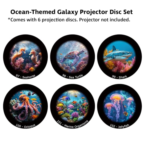 Sunbox Ocean-Themed Galaxy Projector Replacement Discs 6-Pack 4K HD