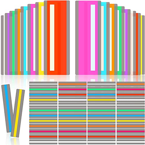 Colored Reading Guide Strips for Kids Dyslexia - 48 Pack, Highlights & Overlays