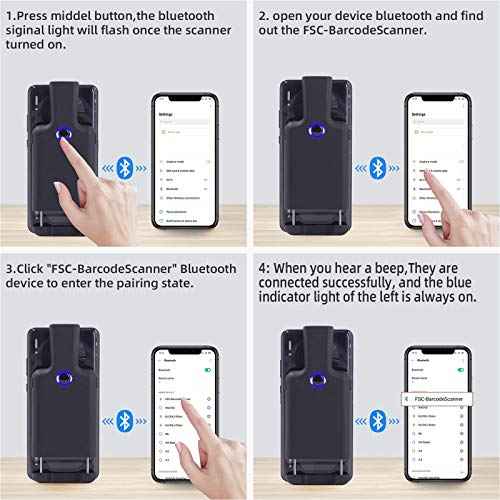 Symcode Portable Barcode Clip with Bluetooth - 1D 2D QR Bar Code Reader, PDF417, Data Matrix, Maxicode, Wireless Connect