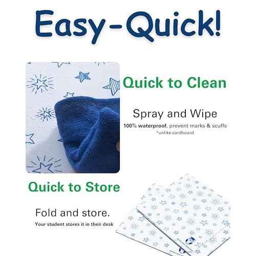 Plastic Privacy Folders for Students ? Durable + Erasable ? Desk Privacy Panel, Easy-Store Privacy Shields for Student Desks, Testing Dividers for Classroom, Test Dividers for Student Desks (4)