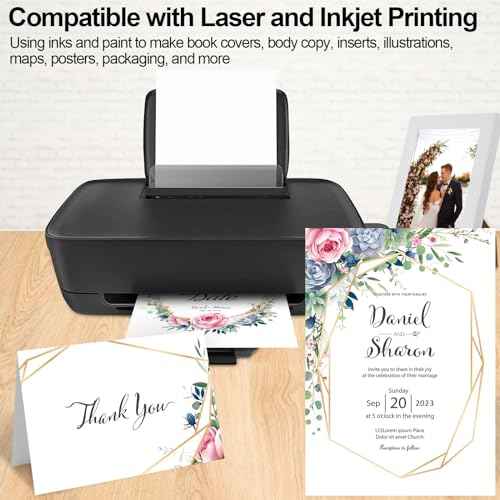 Joyberg 100P White Cardstock 8.5 x 11, 230gsm Cover Cardstock Paper, 85 Lb Heavy Card Stock for Printer, Card Stock Paper for Invitations, Scrapbooking, Crafts, Diy Cards, Decoration, Drawing