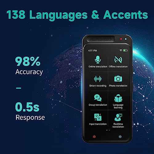 Language Translator Device No WiFi Needed, Upgraded VORMOR AI Translator Support ChatGPT, Two Way Real Time Voice Translation with 138+ Languages, Offline/Photo Translation for Business, Learning