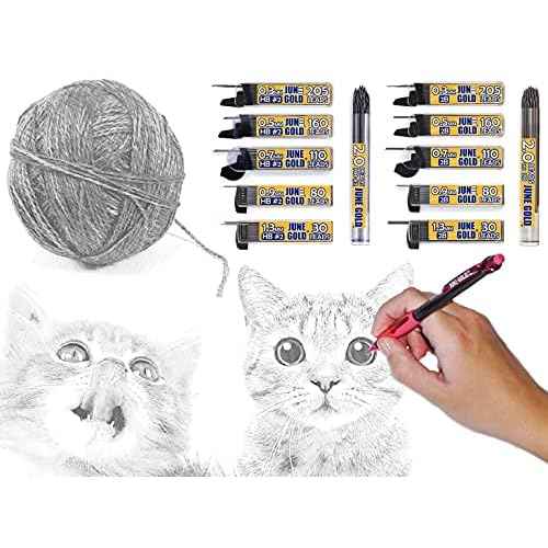 June Gold 320 Pieces, 0.9 mm 4B Lead Refills, 80 Pieces Per Dispenser, Bold Thickness, Break Resistant Lead/Graphite, 1.0 mm Compatible (Pack of 4 Dispensers)