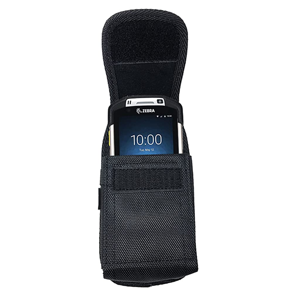 AGOZ Large Scanner Holster, Rugged Vertical Case Pouch for Zebra TC75x, TC75, TC70x, TC70, TC72, TC77, M60, MC65,MC67 Mobile Computer Handheld Barcode Scanner Holder with Metal Belt Clip,Loops Black