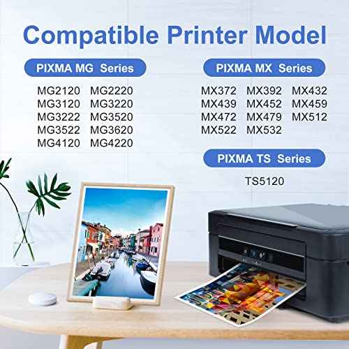 PG-240 XL/CL-241 XL Ink Cartridges Replacement for Canon 240XL 241XL Combo Pack 240 241 for Canon PIXMA MG3620 TS5120 MG3520 MG3600 MG3220 MX472 Printer (1 Black, 1 Tri-Color, 2 Pack)
