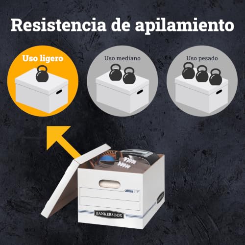 Bankers Box 6-Pack Basic Duty File Storage Boxes with Lids for Letter & Legal Documents