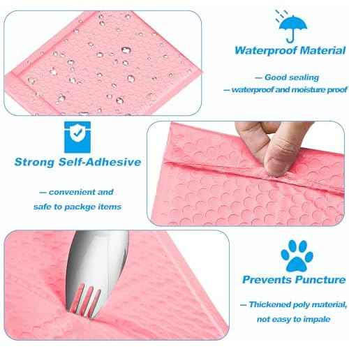 Bubble Mailers 6x10 Inch 200 Pack, Waterproof and Tear-Resistant Padded Envelopes, Thick Poly Bubble Envelopes, Suitable for Small Businesses, Shipping, Mailing, Packaging