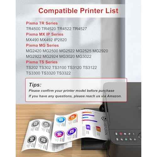 245XL 246XL Combo Pack Replacement for Canon Ink 245 246 PG-245 XL PG-245XL Black Color Ink Cartridges for Canon Pixma MX490 MX492 MG2522 TR4520 TS3322 TS202 MG2500 TS3122 TR4500 Printer