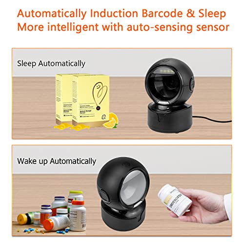 NetumScan USB Desktop Barcode Scanner Omnidirectional QR & 1D/2D Code Reader