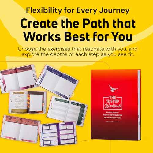 The 12 Step Workbook: A Guided Journey Through The Twelve Steps of Addiction Recovery. Sobriety and recovery gifts for men and women in any fellowship: alcoholics anonymous, narcotics anonymous & more