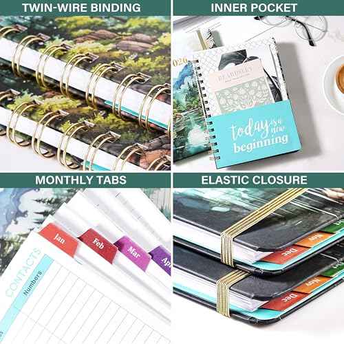 2026 Planner - 2026 Planner Weekly and Monthly, Jan 2026 - Dec 2026, 6.3¡± x 8.4¡±, 2026 Calendar Planner, Twin-Wire Binding, Inner Pocket, Colorful Monthly Tabs, Elastic Closure, Contacts, Holidays