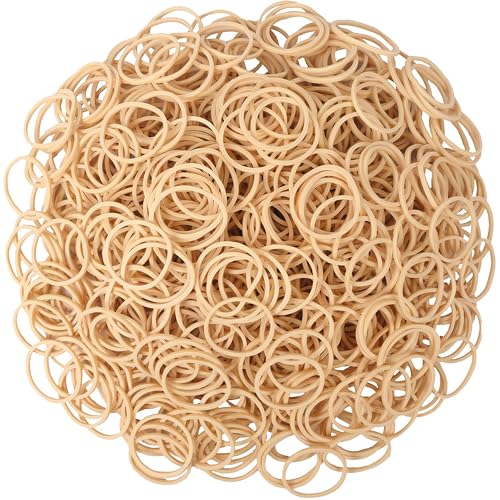 AIWOQI Beige 760 Pcs Rubber Bands 1in Small #12 Light Brown Set