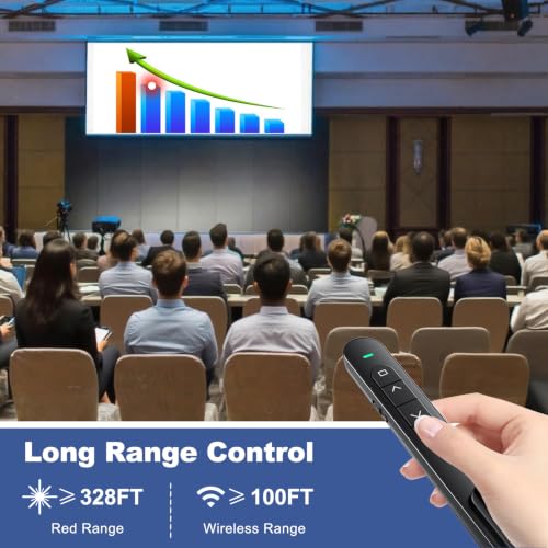 QUI Wireless Presentation Clicker with Volume Control - Black (S)