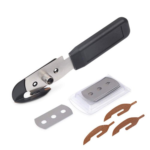 Gomake Vinyl Backing Cutter Bodyguard Vinyl Wrap Cutting Knife, Hidden Blade Wrap Cutter for Car Tinting and Backing Paper with 10 Extra Blades and 3 PTFE Stickers
