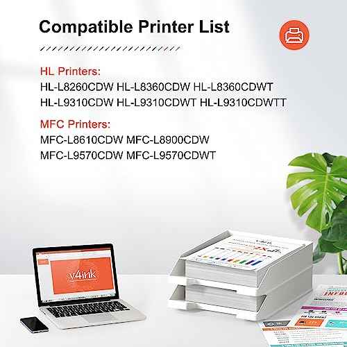 v4ink TN436 Black Compatible Toner Cartridge Replacement for Brother TN436 TN-436 Works with Brother HL-L8360CDW HL-L9310CDW HL-L8260CDW MFC-L9570CDW MFC-L8610CDW MFC-L8900CDW HL-L8360CDWT 2-Pack