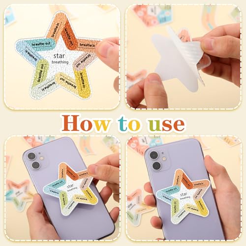 Libima Retro Color 72 Pcs Anxiety Sensory Breathing Stickers - Mindfulness & Fidget Tools
