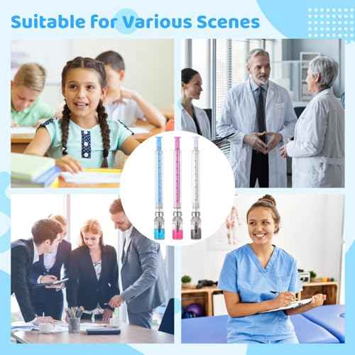 72PCS Syringe Pens Bulk, 0.5mm Gel Pens with Cap, Black Ink Syringe Ballpoint Pen for Nurses, Fun Imaginary Nurse Doctor Play Syringe Novelty Pen for Office School Party Favors