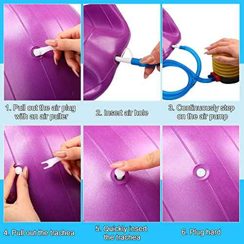 Honoson 6 Pcs Donut Flexible Seating for Classroom Elementary Back to School Yoga Balance Exercise Ball Chair for Adult Kid, First Day of School Student Welcome Party Favor Reading Corner Supplies