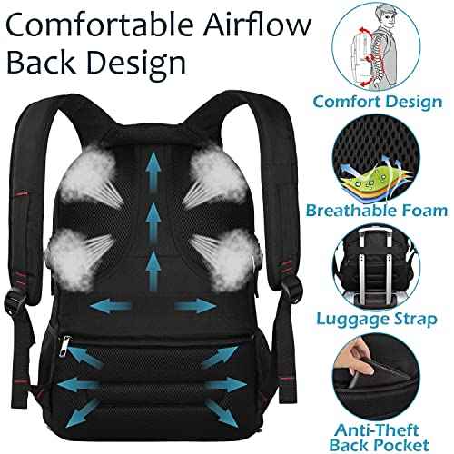 Jiefeike Travel Laptop Backpack,Extra Large Capacity TSA Friendly Anti Theft Backpacks with USB Charging Port,Water-Resistant Men Business College Computer Bookbag Fits 17 Inch Laptop&Notebook