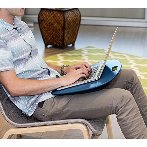 Honey-Can-Do TBL-06321 Portable Laptop Lap Desk with Handle, Indigo Blue, 23 L x 16 W x 2.5 H