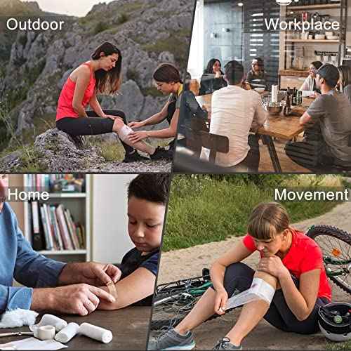 276PCS Small Travel First Aid Kit Supplies for Business, First Aid Emergency Set Backpacking Essentials Items Trauma Survival Kits for Outdoor Adventure, Black AMORNING