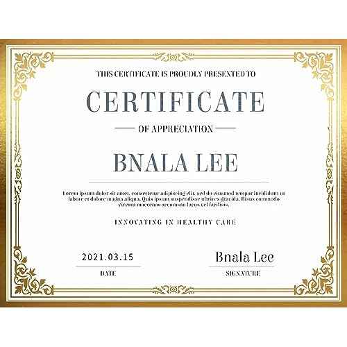 Professional Certificate Paper 8.5 x 11 for Printing, Diploma Paper, Award Certificates Paper, 80 lb, 15 Count, Gold Foil Border, for Office, Business Awards, Graduation, School (GOLD)