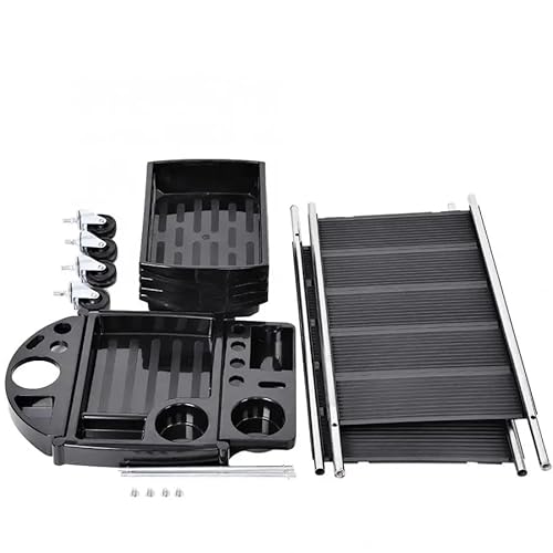 Professional Hairdressing Trolley ? Black Rolling Salon Cart with Drawers & Wheels ? Mobile Beauty Organizer for Hair Stylists, Barbers, Makeup Artists & Spa Use ? Durable & Easy to Clean