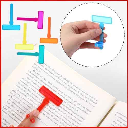 Finger Trackers - 14-Piece Dyslexia Reading Tools Set, Includes 8 Colored Highlighter Overlay Strips & 6 Finger Tracking Rings,Ideal for Guided Reading