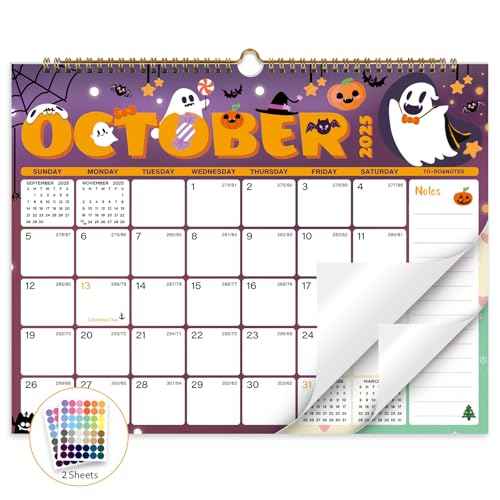 2025-2026 Wall Calendar, Calendar 2025-2026, 18 Month Calendar July 2025 - December 2026, 14.8" X 11.5", Calendar with Twin-Wire Binding, Hanging Hook and Julian Dates (Seasonal Designs)