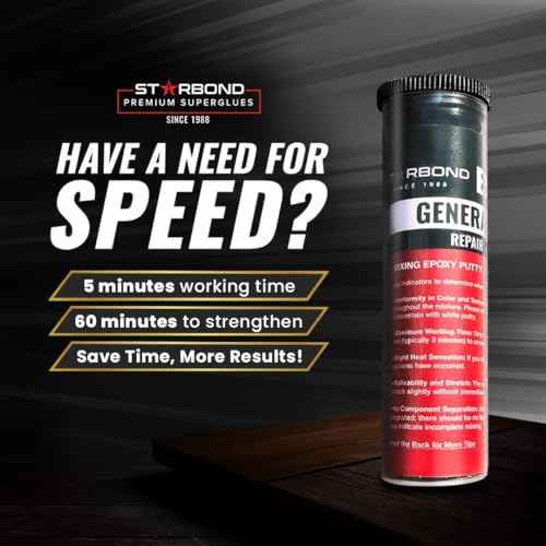 STARBOND 2 oz. Black Epoxy Putty Stick? General Purpose for Woodworking, Automotive, Home Repair, Plumbing, DIY Modeling