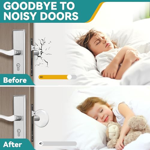 Door Stoppers for Wall 2" Silicone Door Knob Wall Protectors 6 Pack - Clear, 6/Medium