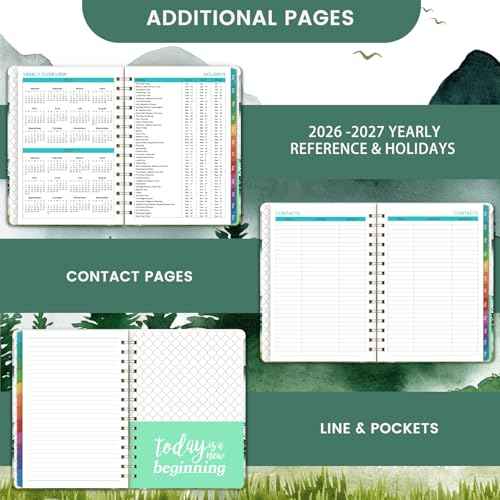 2026 Planner - 2026 Planner Weekly and Monthly, Planner 2026 from Jan.2026-Dec.2026, 6.4" ¡¿ 8.5" Planner with Thick Paper, Strong Twin-Wire Binding